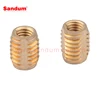 Injection nut tool locking threaded inserts