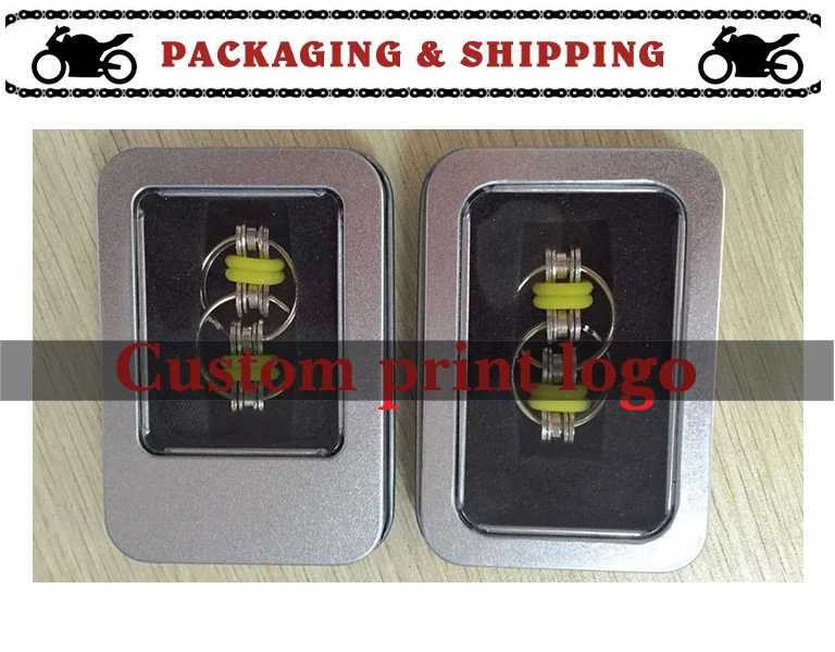 Funny Key Ring Fidget Finger Toys Metal Keys Ring Chain Buckle Toys