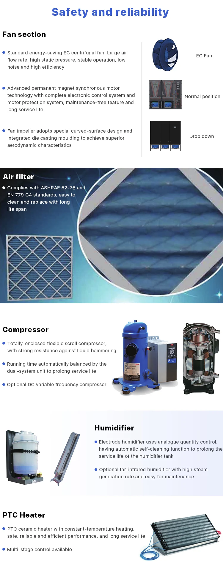 Data center Air cooled invariable frequency air conditioning unit