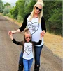 custom wholesale cotton polyester round neck long sleeve t shirts parent-child costumes