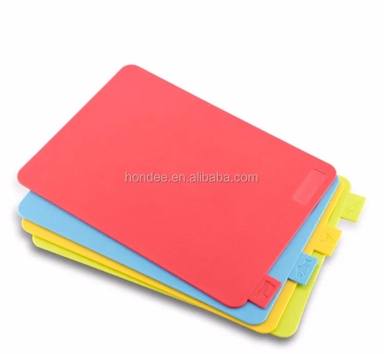 4 piece plastic chopping board set