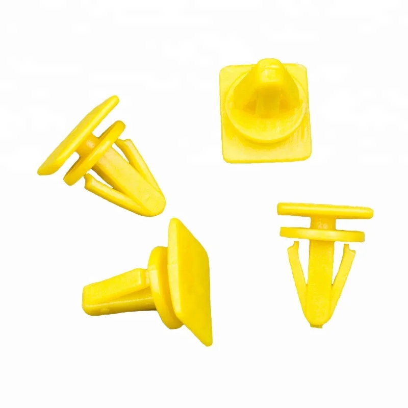 100 件黄色汽车内饰门卡装饰面板塑料成型挡土夹卡扣紧固件为韩国汽车