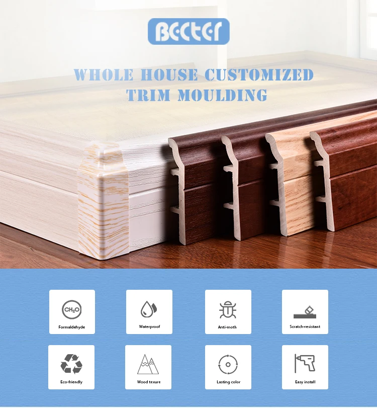 Factory Price Sale Mobile Home Wooden Floor Skirting Pvc Skirting Board