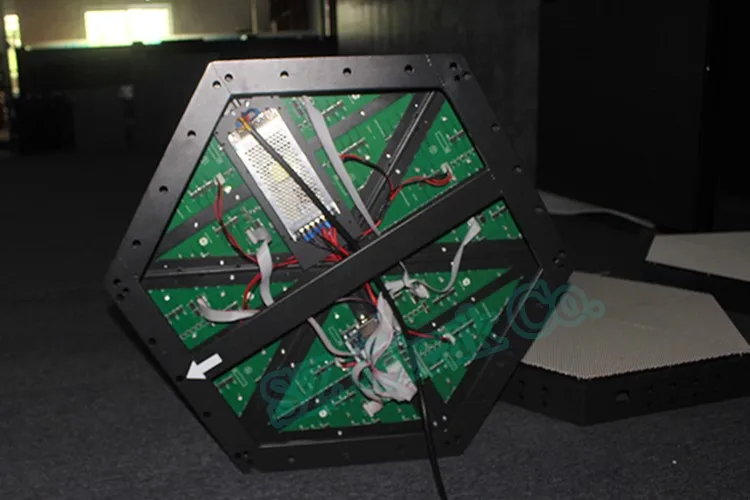 Hexagon Led Display Arduino Full Color RGB Matrix Control Mini Hexagon LED Display for DJ Booth ...