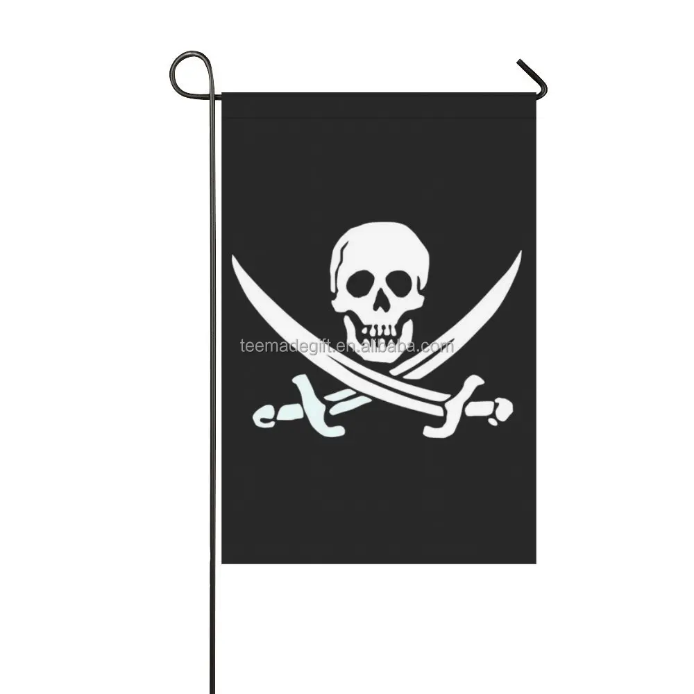 PIRATE SKULL WITH BANDANA TABLE FLAG 6/" X 4/" Jolly Roger crossbones pirates