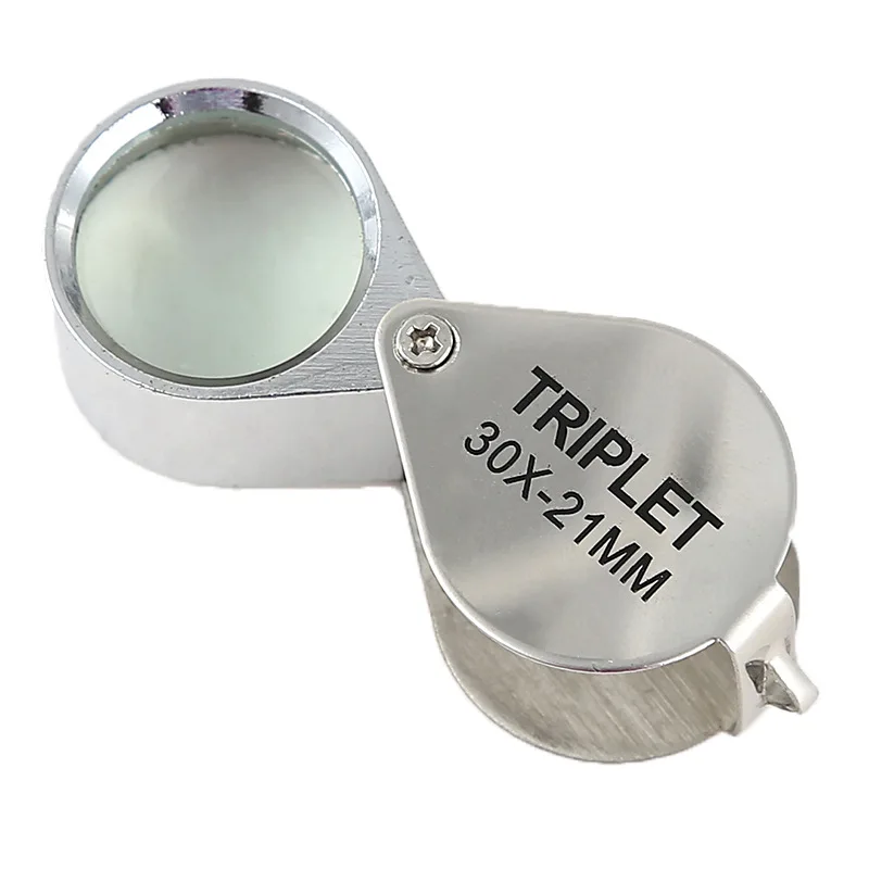 Mg55367 30x 21mm Gemstone Metal Diamond Loupe Mini Foldable Magnifying Glass Buy Factory