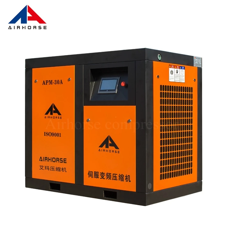 High efficiency power saving 22KW Server PMSM Frequency screw type industrial electric air compressor
