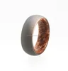 2015 Custom Mens Inside Wood Rings ,Inlay Wood Rings In Stainless Steel