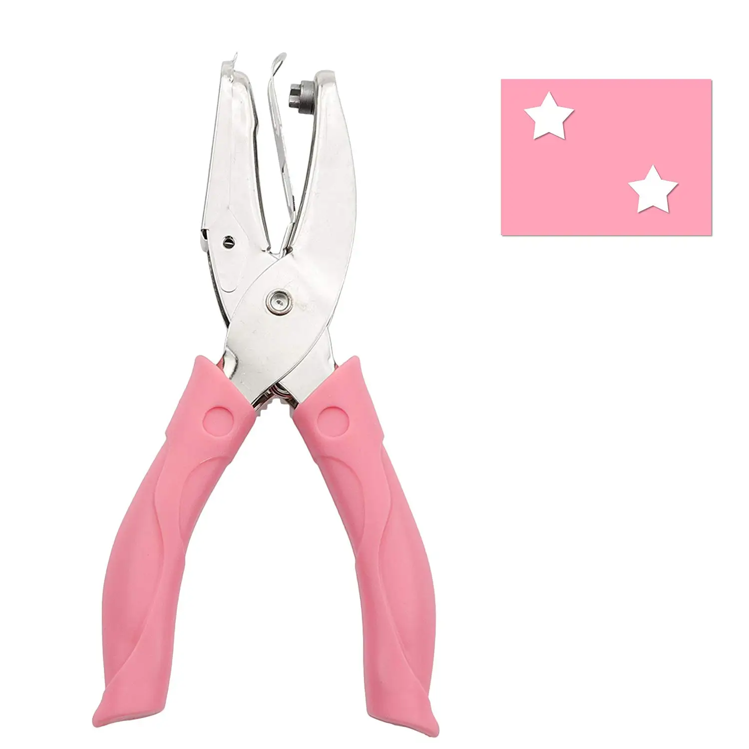Heart, Pink Handheld DIY 1Hole Craft Paper Punch Metal Creative Puncher Single Hole Punch Hand