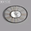 Mayco Home Decoration Latest Design Metal Oval Wall Clock Arts Decor for Living Room