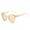 Fashionable Retro Decorative Cat Eye Sunglasses Baroque Hollowed-out Lace Sunglasses