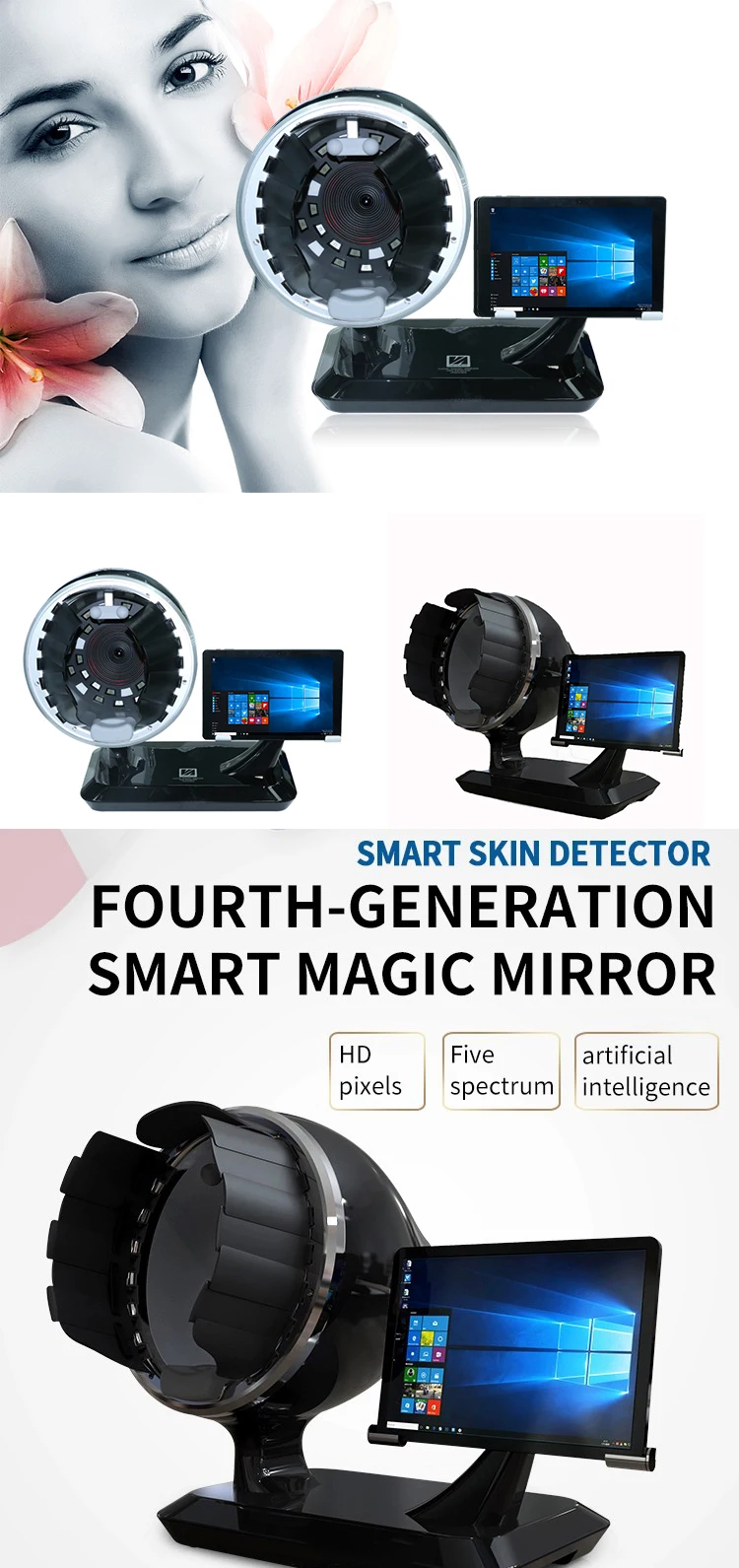 Skin Scope Face Analysis Scanner Machine 3D Facial Skin Analyzer