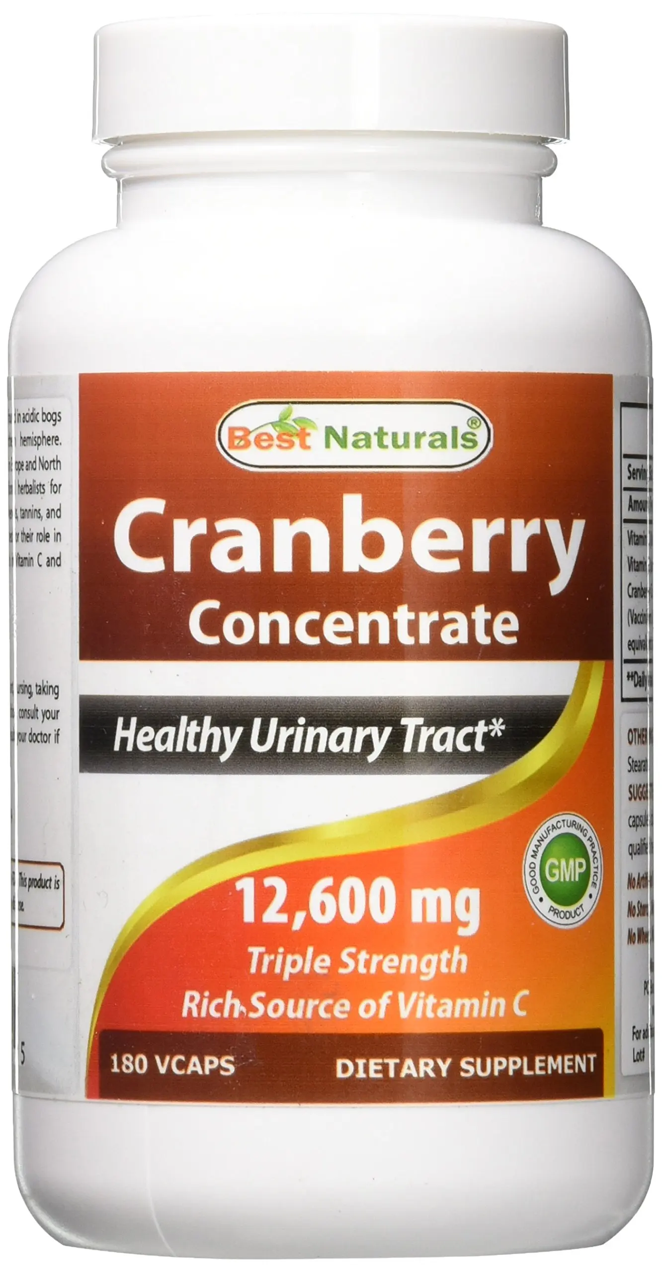 Buy Best Naturals Cranberry Pills 3x Concentrate Veggie Capsule 12600 