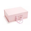 Fancy Design Glossy Gift Paper Packaging Box with Ribbon Closure