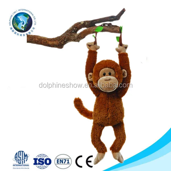 singe peluche long bras