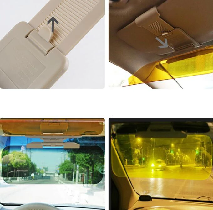 Anti-Glare Blocker UV Fold Flip Down HD Clear View Sun Visor Car Sun Visor