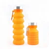 Foldable Collapsible Travel Silicone Water Bottle with Carabiner
