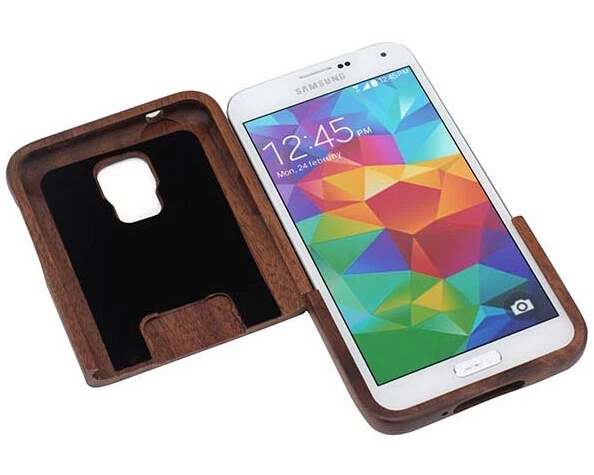 Mobile Phone Wood Case For Samsung Galaxy S5 Mini Hard Back Cover Case