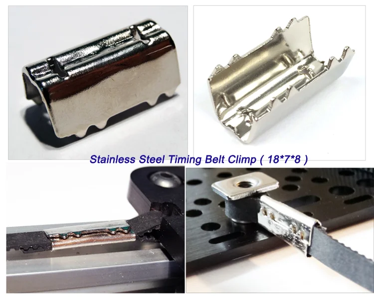 Stainless Steel Timing Belt Crimp For 3d Printer Gt2 Belt / Gt3 Belt