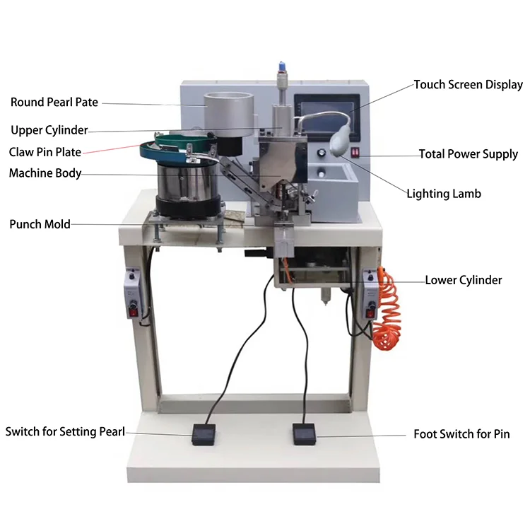 Automatic Plastic Pearl Beads Fixing Setting Attaching Machine Buy