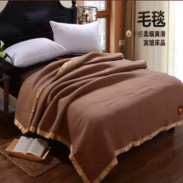 Brown Acrylic Hotel Blanket With Satin Trim Buy Brown Acrylic Hotel