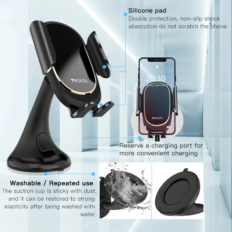 Newest Arrival 360 Angle Adjustable Car Phone Mount Stand 4 - 7 Inch Car Holder Mobile Phone