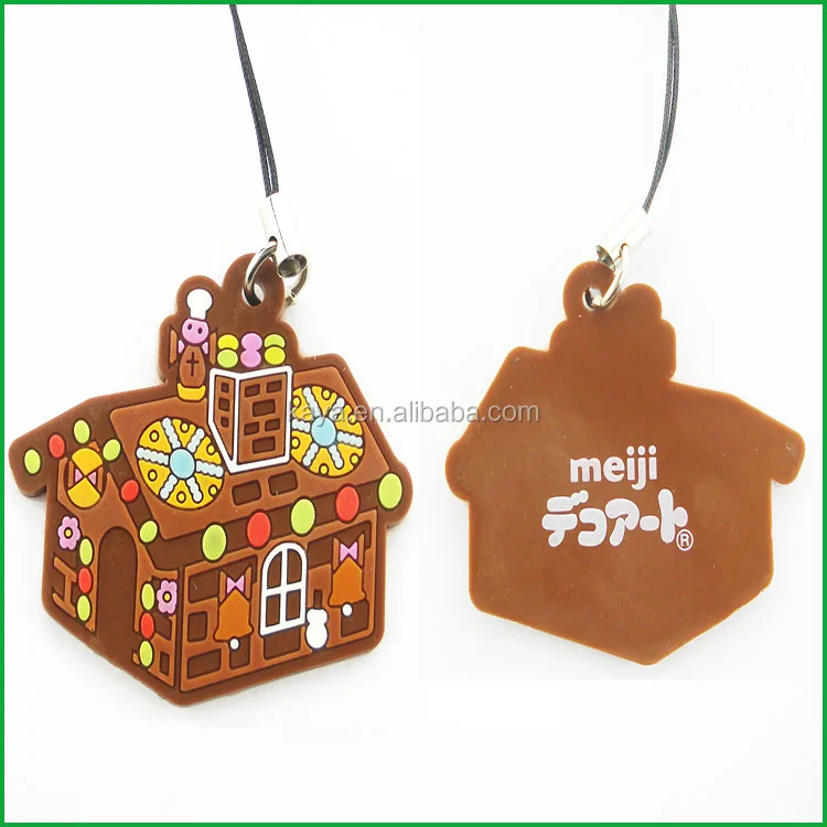 Lovely soft pvc plastic phone strap for promotion gifts