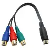 Gold-plated Mini DIN Plug 9-pin Connector Cable Assembly