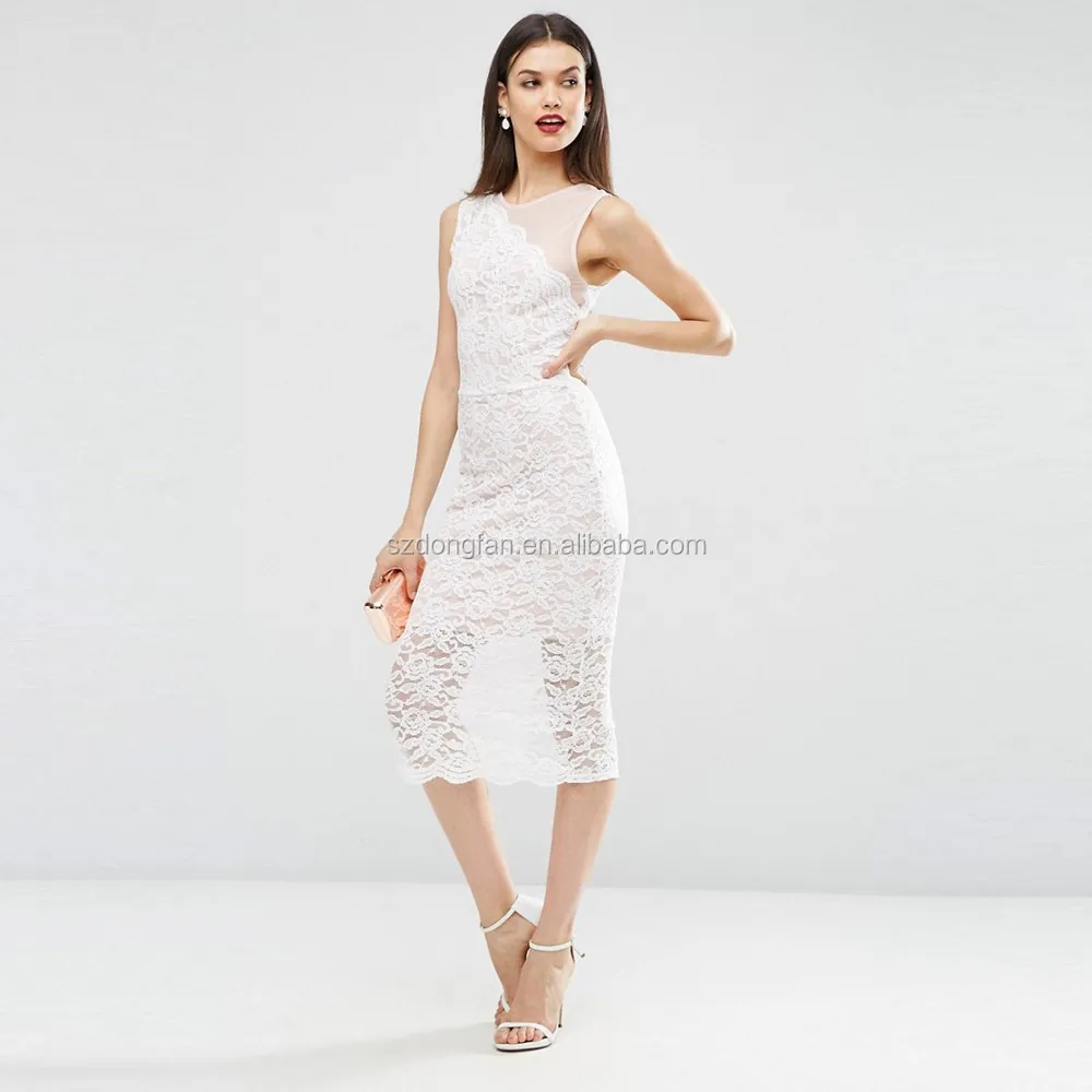 Weiss Mesh Stoff Gespleisst Hakeln Kleid Midi Spitze Kleider Fur Frauen Neueste Kleid Designs Fur Madchen Im Teenageralter Buy Hakeln Kleid Sexy Transparent Parteikleid American Apparel Product On Alibaba Com