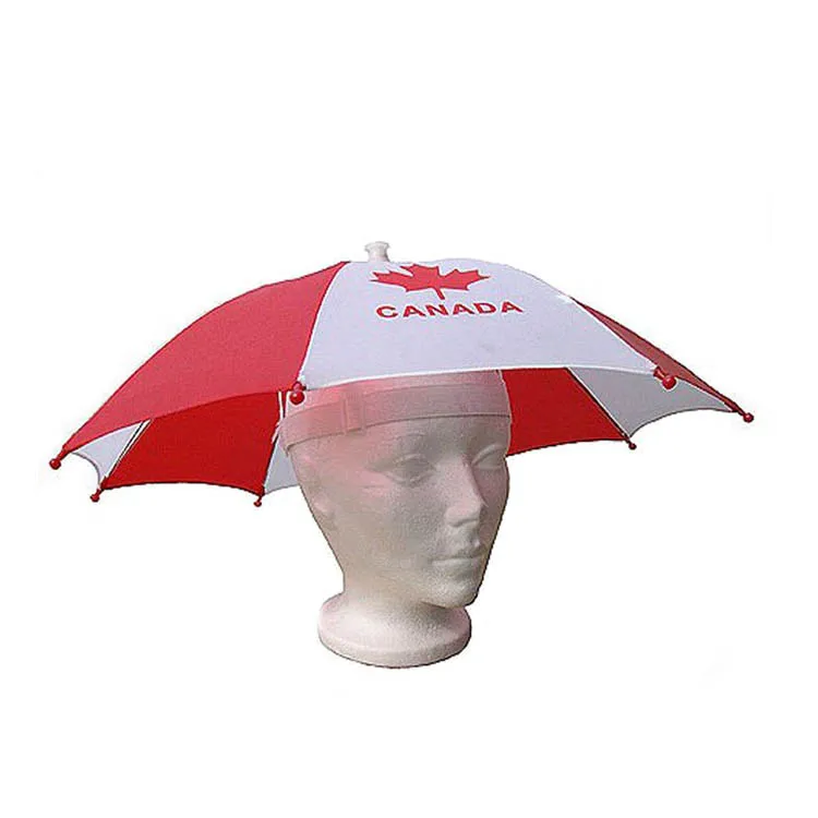 clear head umbrella hat