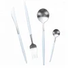 Matte Polish European Flatware Portable Cutlery Outdoor Tableware Picnic Dinner Set