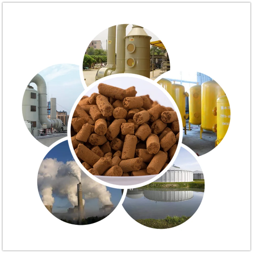Biogas and nature gas high sulphur H2S removal desulfurization raw materials iron oxide desulfurizer