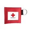 Gift present kit promotion of first aid emergency deluxe cpr shield mask in a nylon key-ring bag