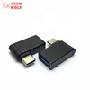 USB Type C Adapter Right Angle Aluminum Alloy Type C USB-C Male to USB 3.0 A Female Adapter Support OTG Function
