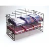 2 Tiers Upright Folding Wire Display Stand Counter Display Snack Rack