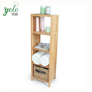 Multifunctional Storage Rack 4 Tier 100 Bamboo Bathroom Shelf Multifunctional Storage Rack 4 Tier 100 Bamboo Bathroom Shelf