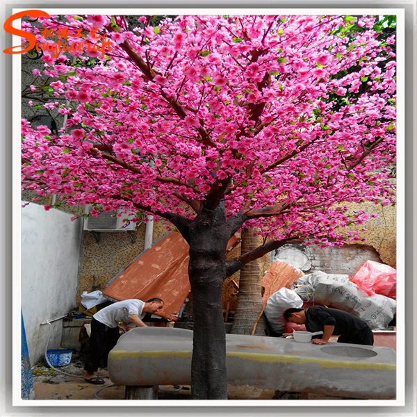 Modeling Made Large Decorative Outdoor Big Artificial Peach Blossoms Flower Tree For Sale Buy