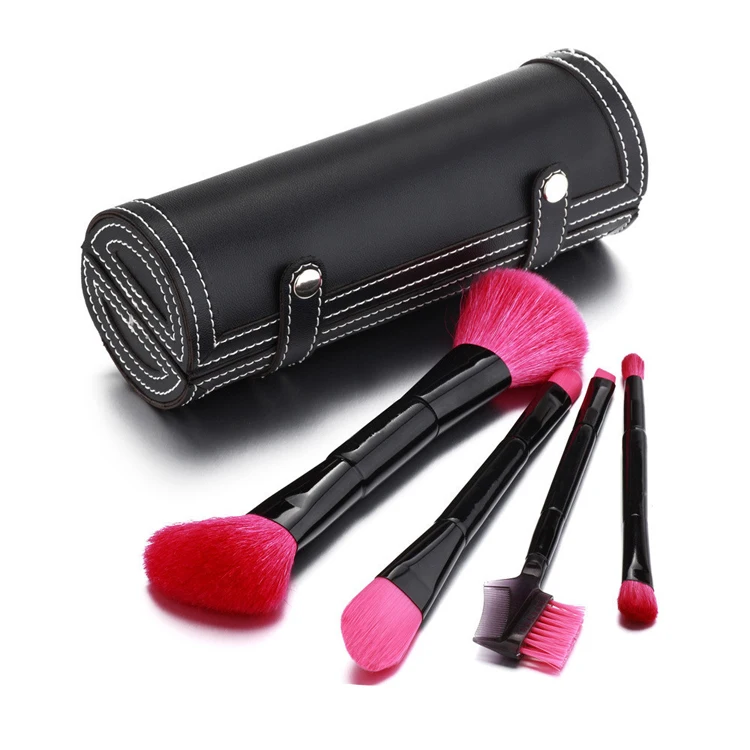 Nylon Hair Blush Brush,Foundation Brush,Eyeshadow Brush 4 Pieces Double