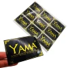 Custom Black Background Hot Stamping Gold Label Sticker