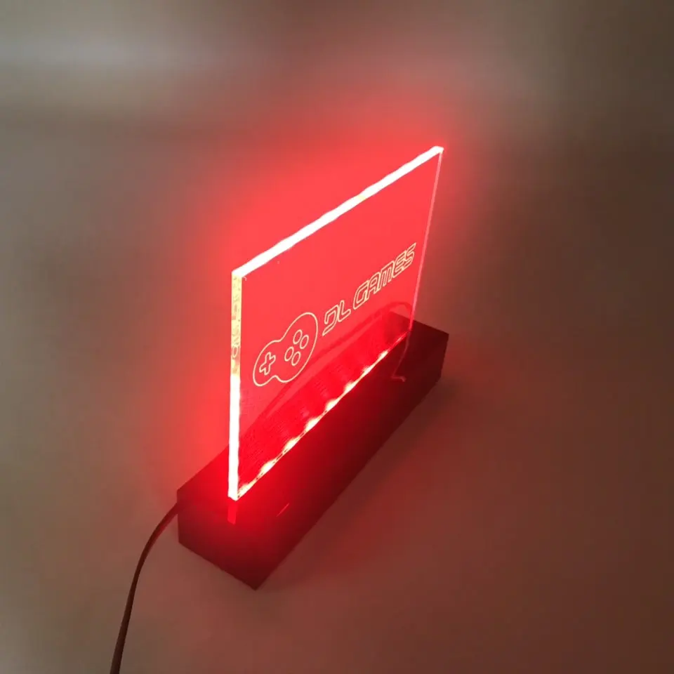 Tabletop Custom Design 12v Led Plugged Battery Operated Exit Light Sign Custom Acrylic Led Edge