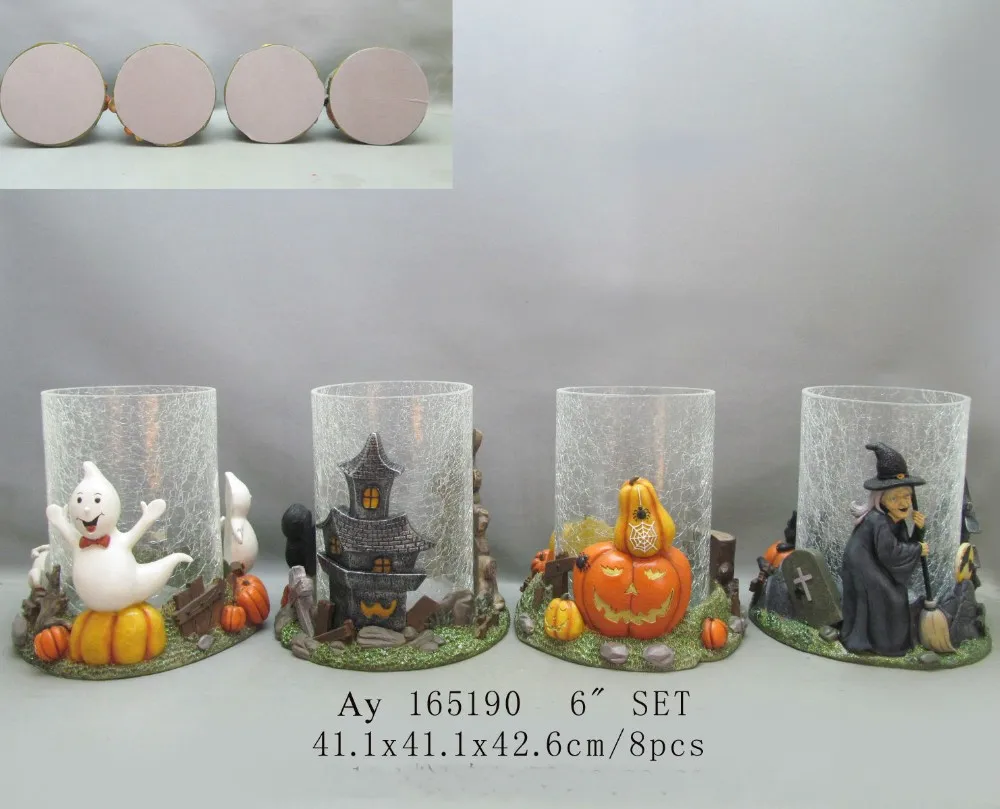 Resin Glass Halloween Votive Candle Holder Set Of 4 Buy Halloween