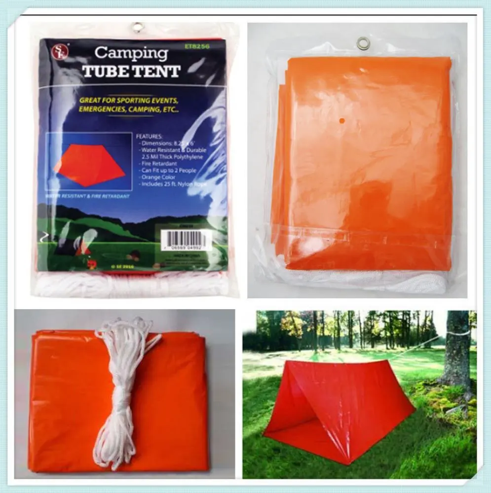 Emergency Survival Camping Shelter Tube Tent Waterproof Prepper