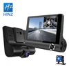 HINZ car dash cam with 4 inch HD 1080P night vision 3 lens camera