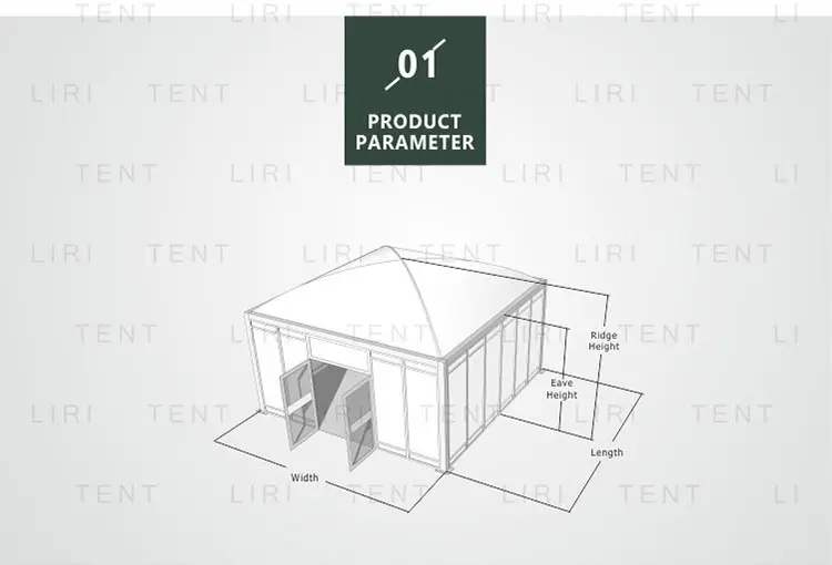 Aluminium Alloy Modular Dome Tents With Glass Windows And Doors