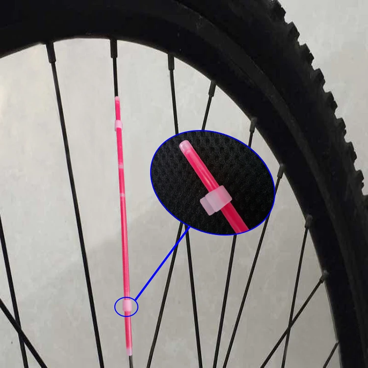 Decorative Mountain Bike Lighting Wheel Clipped On Bicycle Spokes Glow In The Dark Stick For