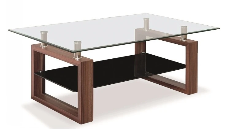 Cheap furniture new style high quality modern black glass coffee table