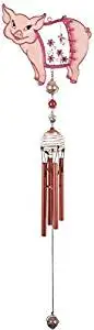Wind Chime Copper & Gem Pig Garden Decoration Hanging Porch Decor