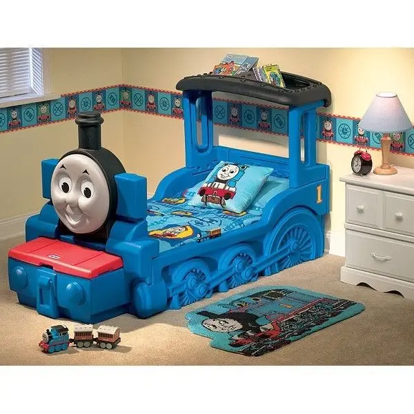 little tikes train bed