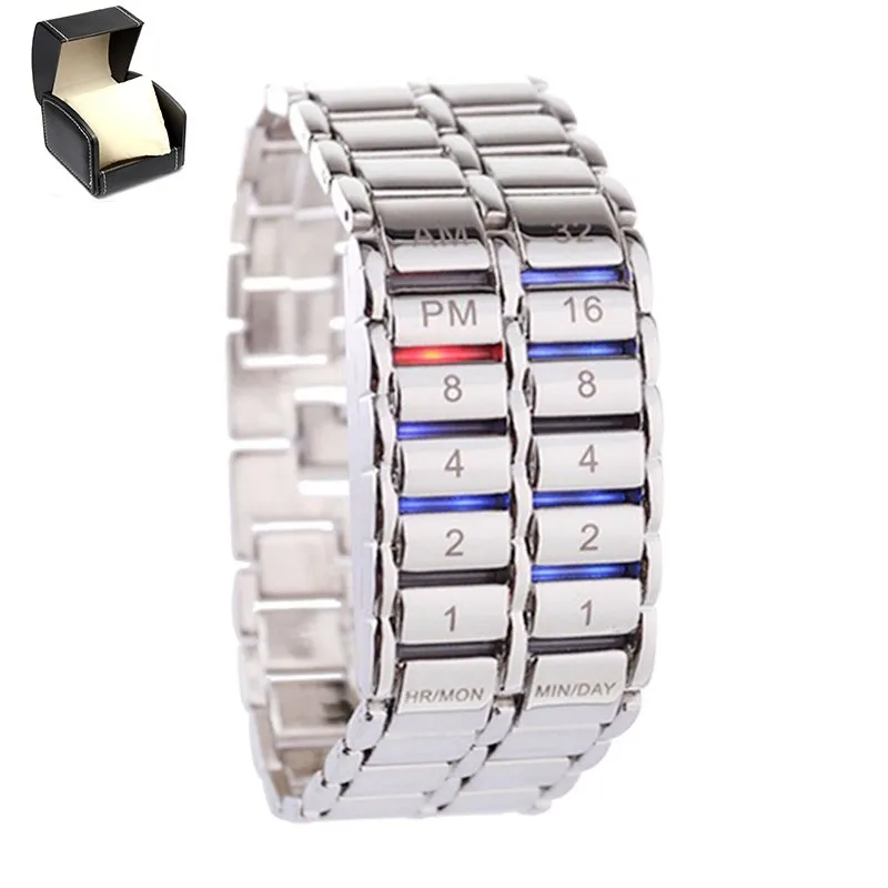 Waterproof Unisex Lava Electronic Binary Led Bracelet Watch - Buy High ...