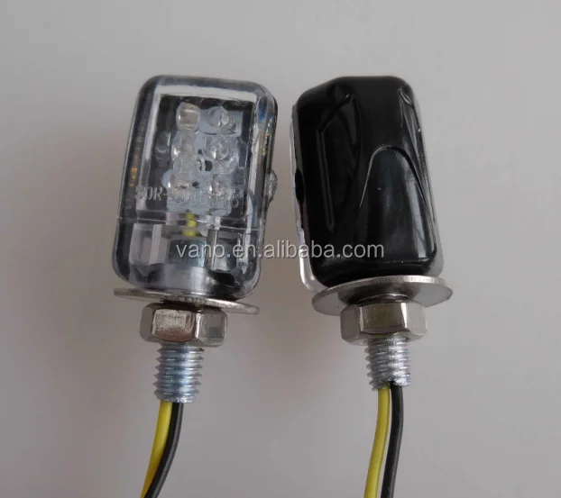 Motorcycle silver cover turn signal light